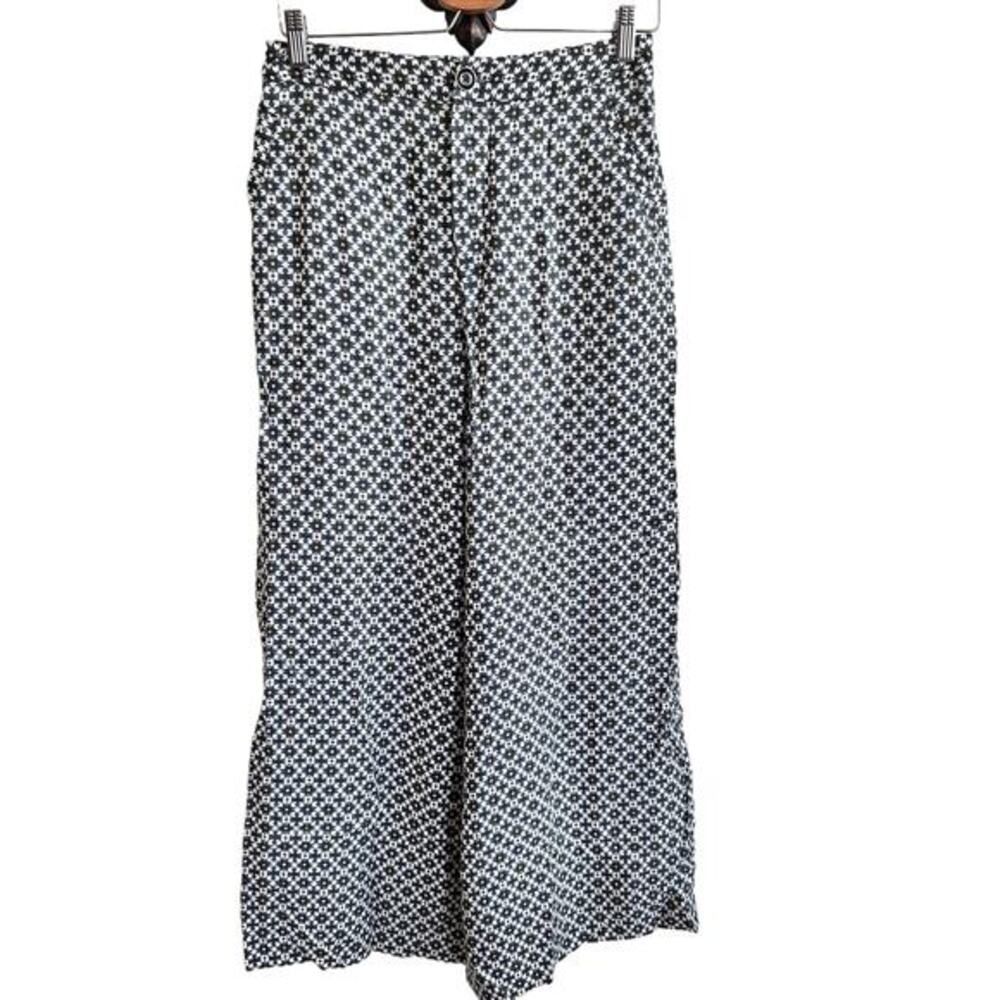 Maeve Anthropologie 6 Callahan High Waist Wide Leg Printed Pants
